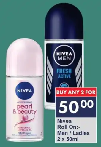 President Hyper Nivea Roll On Men/ Ladies offer