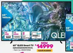 Game SAMSUNG 65" QLED Smart TV offer