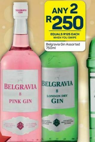 Pick n Pay Belgravia gin 2 offer