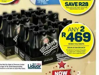 Pick n Pay Windhoek beer 2 offer