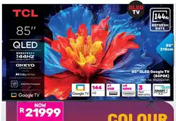 Game TCL 85" QLED Google TV offer