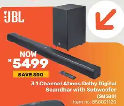 Game JBL 3.1 Channel Atmos Dolby Digital Soundbar with Subwoofer offer