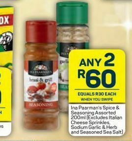 Pick n Pay Ina paarman's spices 2 offer