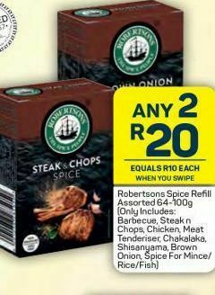 Pick n Pay Robertsons spice envelopes 2 offer