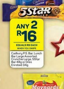 Pick n Pay Cadbury chocolate slabs 2 offer