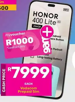 Game Honor 400 Lite Black Smartphone offer