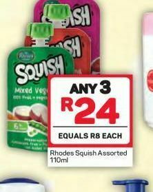 Pick n Pay Rhodes squash baby food 3 offer