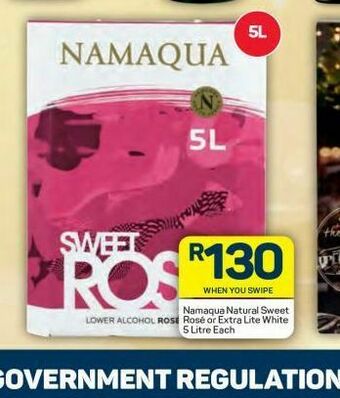 Pick n Pay Namaqua wines offer