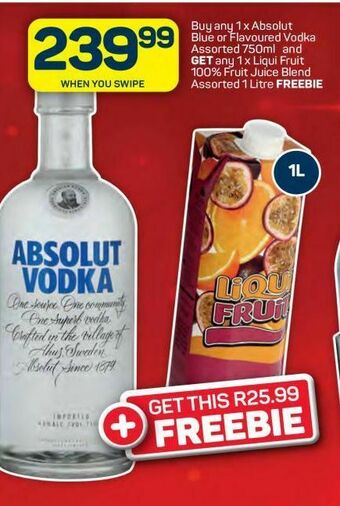 Pick n Pay Absolut vodka offer