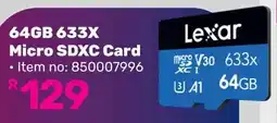 Game Lexar 64GB 633X Micro SDXC Card offer