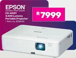 Game EPSON CO-WX01 3,000 Lumens Portable Projector offer