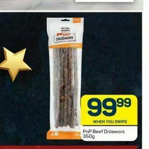 Pnp beef droewors
