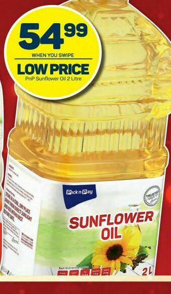 Pick n Pay Hypermarket Pnp sunflower oil offer