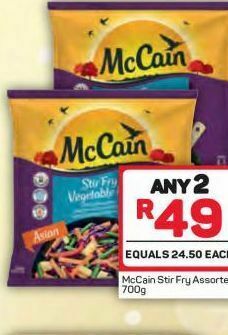 Pick n Pay Hypermarket Mccain mixed vegetables 2 offer