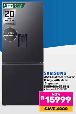 Game SAMSUNG Bottom Freezer Fridge with Water Dispenser offer