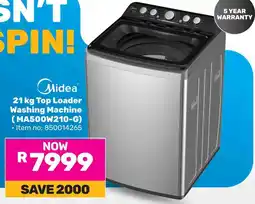 Game Midea Top Loader Washing Machine offer