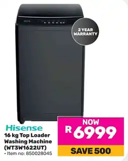 Game Hisense Top Loader Washing Machine offer