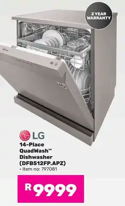 Game LG 14-Place QuadWash Dishwasher offer