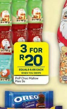 Pick n Pay Hypermarket Pnp choc pies 3 offer