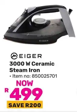 Game EIGER 3000 W Ceramic Steam Iron offer