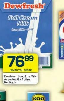 Pick n Pay Hypermarket Dewfresh milk offer