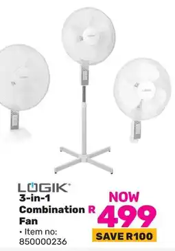 Game LOGIK 3-in-1 Combination Fan offer