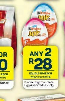Pick n Pay Hypermarket Kinder chocolate egg 2 offer