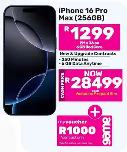 Game iPhone 16 Pro Max 256GB offer