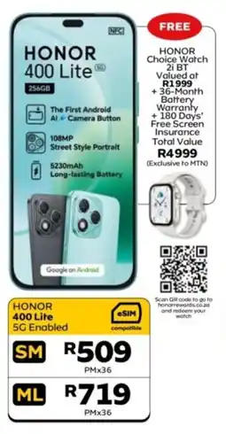 MTN HONOR 400 Lite offer