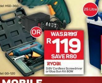 Pick n Pay Hypermarket Ryobi glue gun offer