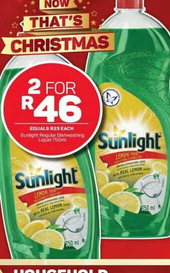 Pick n Pay Hypermarket Sunlight dishwashing liquid 2 offer
