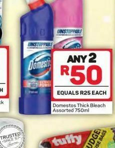 Pick n Pay Hypermarket Domestos bleach 2 offer