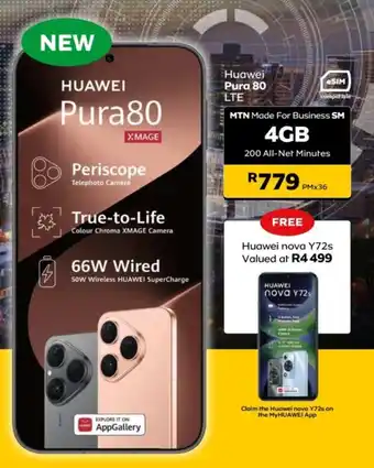 MTN Huawei Pura 80 LTE offer