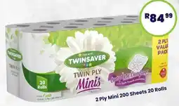 Super Save Twinsaver 2 Ply Mini 200 Sheets 20 Rolls offer
