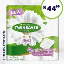 Super Save Twinsaver 9 Rolls 200 Sheets 2 Ply offer