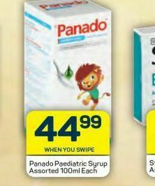 Pick n Pay Hypermarket Panado syrup offer