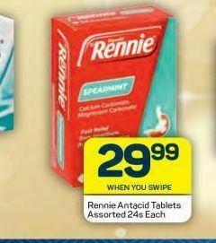 Rennie antacid tablets