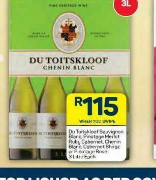 Pick n Pay Hypermarket Du toitskloof wine offer