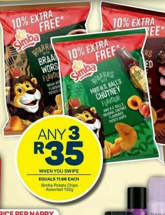 Pick n Pay Hypermarket Simba potato chips 3 offer