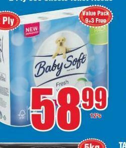 Boxer Baby soft toilet paper offer