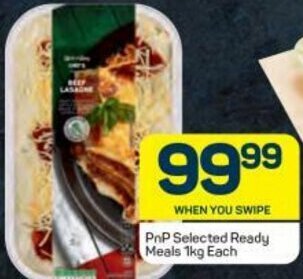 Pick n Pay PnP Selected Ready Meals 1kg offer