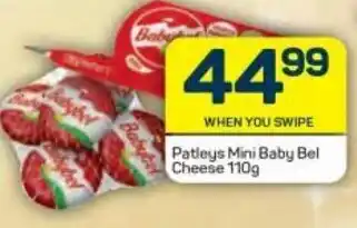Pick n Pay Patleys Mini Baby Bel Cheese 110g offer