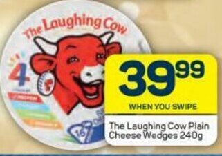 The Laughing Cow Plain Cheese Wedges 240g