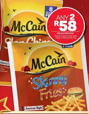 Pick n Pay McCain Frozen Potato Slap Chips or Skinny Fries 1kg offer