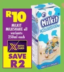 Shoprite Milkit milkshake all variants offer