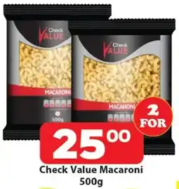 Check Save Check Value Macaroni offer