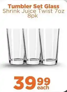 Check Star Tumbler Set Glass Shrink Juice Twist offer