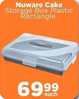 Check Star Nuware Cake Storage Box Plastic Rectangle offer