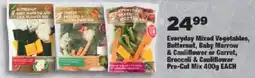 OK Foods Everyday Mixed Vegetables, Butternut, Baby Marrow & Cauliflower or Carrot, Broccoli & Cauliflower Pre-Cut Mix offer