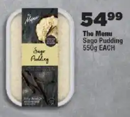OK Foods The Menu Sago Pudding offer